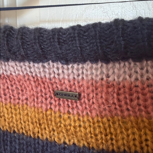 O'Neill Women's Striped Sweater - Black, Pink, Gold, Cream - Picture 3 of 5